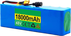 stdpcxz Batería De Litio para Bicicleta Eléctrica De 48V Batería De PVC Impermeable De 18Ah con BMS Y Cargador Apta para Motor De Bicicleta Eléctrica  características