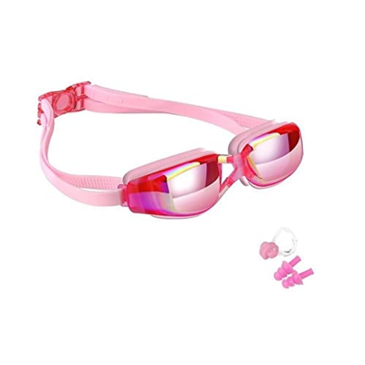 ZLYPSW Cómodas Gafas de natación Ajustables de Silicona niños Anti-Fog UVA Gafas de natación Impermeables (Color : A, Size : One Size)