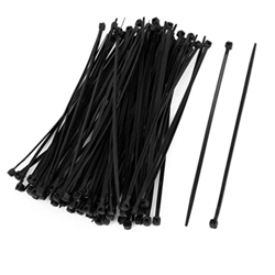 NIDONE Corbata de Nylon Zip Wrap Ties 150x2mm Eléctrico Auto Cierre Sujetador Negro 100PCS Conectores de Cable precio