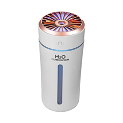 Desktop humidifier Portable Mini Humidifier USB Personal Desktop Humidifier Aromatherapy Diffuser with Light Desktop Humidifier for Office (Color : Wh características