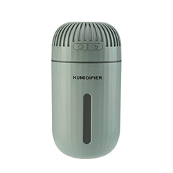 Desktop humidifier USB Personal Desktop Air Humidifier Purifier Mini Ultrasonic Aromatherapy Humidificador with Light for Car Office (Color : Green, P características