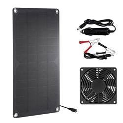 Ventilador Alimentado por Panel Solar, Ventilador de Escape Solar Impermeable IP65 para Exteriores, Mini Ventilador USB de 10 W 12 V para vehículos re características