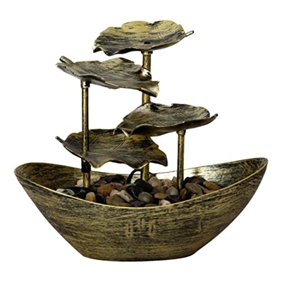 Fountains Tabletop Fountain Interior Decoration Desktop Waterfall Fountain Office Desk Waterfall Fountain Bedroom Living Room Lotus Leaf Table Fountai