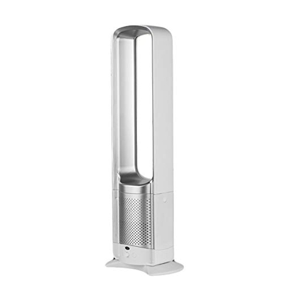 YUELEI- Ventilador de mesa sin broca de 32 pulgadas, ventilador de pedestal de escritorio portátil con control remoto y temporizador, refrigeración el