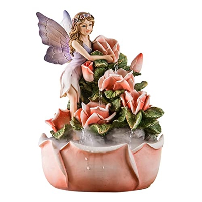 Fountains Tabletop Fountain Modern Resin Water Fountain Interior Decoration Atomization Desktop Fountains Office Desk Lucky Waterfall Fountains Enjoy 