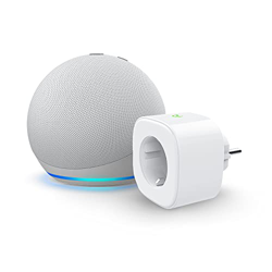 Echo Dot (4.ª generación), Blanco + Meross Smart Plug (enchufe inteligente WiFi), compatible con Alexa - Kit de inicio de Hogar digital precio