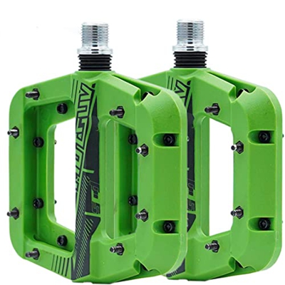 Pedal de bicicleta Fibra de nylon Ultraligero Pedal de rodamiento ancho Pedales de plataforma plana 9/16 pulgadas MTB Rodamiento Pedales Piezas de bic