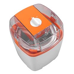 Fockety Máquina Eléctrica para Hacer Helados, Máquina Automática para Hacer Helados con Cubo de 1,5 L, Clic de un Botón, Tazón Extraíble, Tapa Transpa en oferta