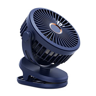 YUSSEQDD Mini ventilador de clip que carga 4 velocidades Ventiladores Refrigeración portátil para deportes al aire libre