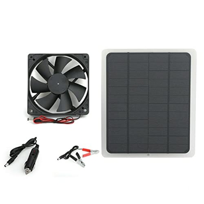 KOYLUZ Kit de Ventilador de energía Solar de 10 W, Ventilador de Escape de Mini Ventilador de Panel Solar a Prueba de Agua para enfriamiento de Invern