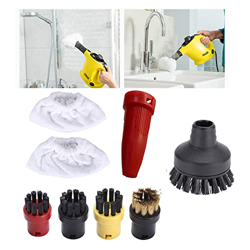 LLSL Partes de aspirador Boquilla de alimentación Cepillo redondo Mop Kit de paño compatible con Karcher Steam Cleaner SC1 SC2 SC3 Herramientas de asp características