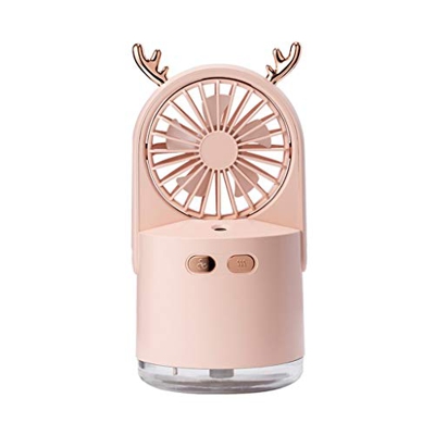 LGESR Portable Fan Cooling Portable Wireless Fan Mini Handheld Desk Personal USB Battery Rechargeable Fan Small Spray Humidifier Table Fan for Home Of