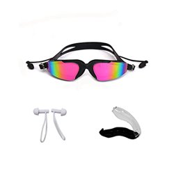 ZLYPSW Gafas De Natación Profesionales con Tapones For Los Oídos -UV Electroplatación Anti-Fog For Unisex (Color : C) en oferta