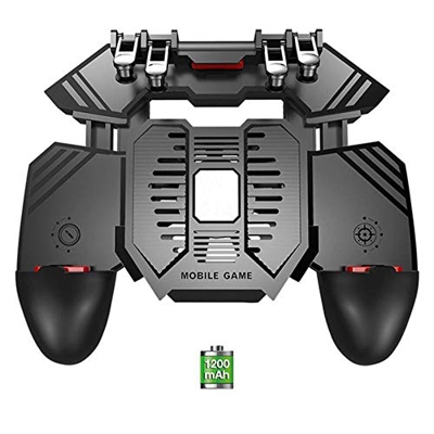 Gamepad Entertainment with Cooling Fan Power Bank Radiator Six Finger PUGB Gamepads & Standard Controllers (Color : B, Size : One Size)