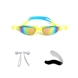 ZLYPSW Gafas De Natación Profesionales con Tapones For Los Oídos -UV Electroplatación Anti-Fog For Unisex (Color : B) en oferta