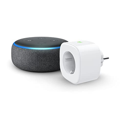 Echo Dot (3.ª generación), Tela de color antracita + Meross Smart Plug (enchufe inteligente WiFi), compatible con Alexa - Kit de inicio de Hogar digit precio