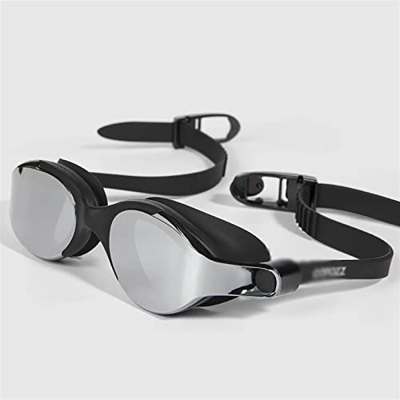 ZLYPSW Competencia Profesional Gafas de natación con Vasos de natación Anti-Fog de natación Impermeable UVA Protección Gafas de natación (Color : Blac