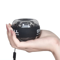 FMOPQ Power Gyro Ball, fortalecedor de Entrenador de antebrazo de muñeca de Mano con Luces LED y Bolsa de muñeca, para Fitness de descompresión en oferta