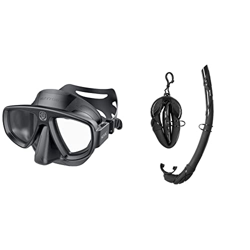 Seac Extreme50, Máscara de Buceo,  Apnea y Pesca submarina con Lentes Intercambiables + Turtle Esnórquel Plegable de Silicona 100% hipoalergénica para precio