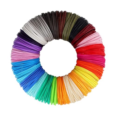 Heall Recargas de PLA de filamento 3D Pen 16 pies Recarga de impresión Lisa 1.75 mm Color Aleatorio Color 20pcs Pensas de Bobina, lápices y Suministro