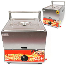Freidora de gas de 11 l, potencia de fuego ajustable, freidora de GLP de acero inoxidable de gran capacidad con cestas y tapas extraíbles, para patata en oferta