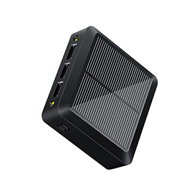Z&HA Power Bank Solar 10000Mah, Cargador Portátil 3 Salidas Paquete De Batería De Respaldo Externo De Gran Capacidad Compatible con Teléfonos Intelige
