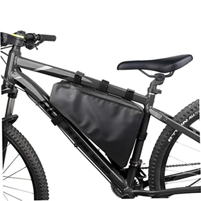 Obelunrp Bolsa de Marco de Bicicleta, Bolsa de triángulo de Bicicleta de Carretera MTB, Bolsas de Tubo de Ciclismo Impermeable con Franja Reflectante 