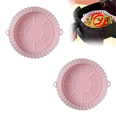 Air Fryer Silicone Baking Tray, Air Fryer Accessories, Home Kitchen Air Fryer Basket, Reusable Air Fryer Liners, Non-Stick Waterproof Air Fryer Access