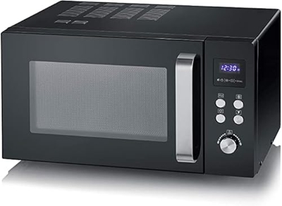 SEVERIN Microondas Inverter, microondas digital para descongelar alimentos, cocinar y calentar, con plato giratorio para distribuir el calor, negro/ac