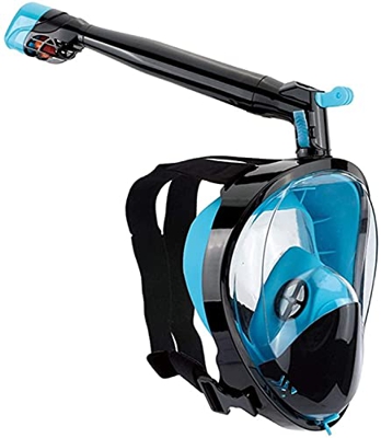 Samnuerly Máscaras de Buceo Máscaras de Buceo bajo el Agua Rotación de 360 Grados Vista de 180 Antivaho Antifugas Cara Completa Equipo de Snorkel Prof