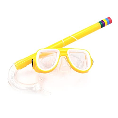 Goush Juego de tubos de buceo para niños, tubo de buceo de tipo seco, gafas de buceo para adolescentes, máscara de buceo antivaho y tubo de buceo seco
