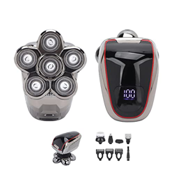 ciciglow Afeitadora para Hombre, Afeitadora eléctrica para Cabeza y Cara,Afeitadora Eléctrica 5 en 1, 6D Cabeza,Maquina de Afeitar Impermeable,Recorta precio