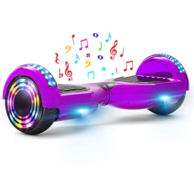E-RIDES Hoverboard niños 6.5",Patinete Eléctrico Autoequilibrio,Hoverboards Patinete Smartgyro,Altavoces Bluetooth Luces LED Motor 500W,Regalos para N