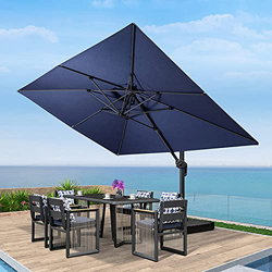 SXSGSM Offset Hanging Patio Umbrella Rectangula Patio Sombrillas Outdoor Market Cantilever Umbrella para césped Jardín Cubierta Patio Trasero Piscina  características