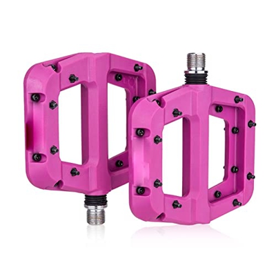 XIWALAI Pedal de Bicicleta Nylon 2 Rodamiento Compuesto 9/16 Pedal de Bicicleta de montaña Alta Resistencia Surfir de Pedal de Bicicleta for el Camino