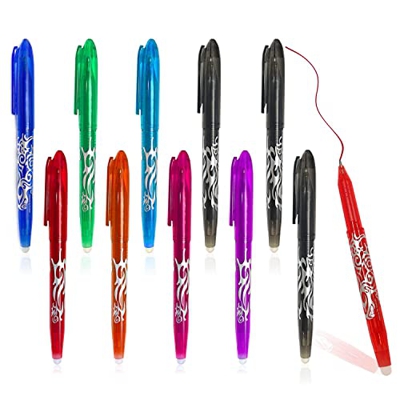 10 bolígrafos de tinta de gel de secado rápido para estudiantes, niños, regalos escolares (0,5 mm)