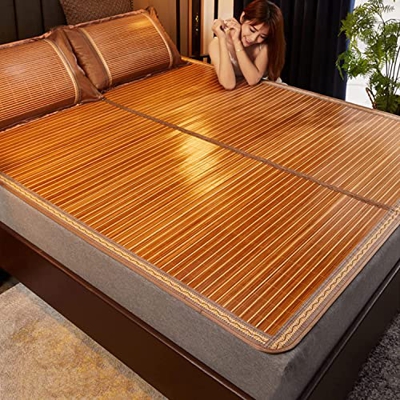 Alfombras para dormir de verano Mats de verano for dormir Mat de bambú enfriamiento tradicional colchón plegable colchón plegable topper suave y trans