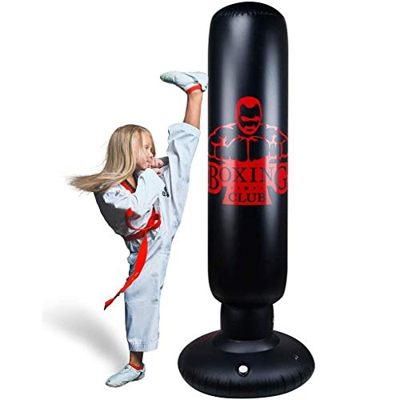 FMOPQ Sacos de Boxeo Sacos de Boxeo de Velocidad para niños, Saco de Bop Independiente, Saco de Objetivo de Boxeo de Fitness, Equipo de Entrenamiento 