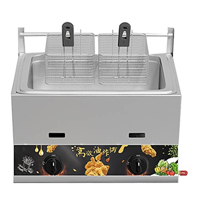 Freidora De Gas GLP De Acero Inoxidable Para Chips Donuts Pescado, Freidora De GLP Comercial De Gran Capacidad De 10 L/23 L, Freidora De Gas Multifunc