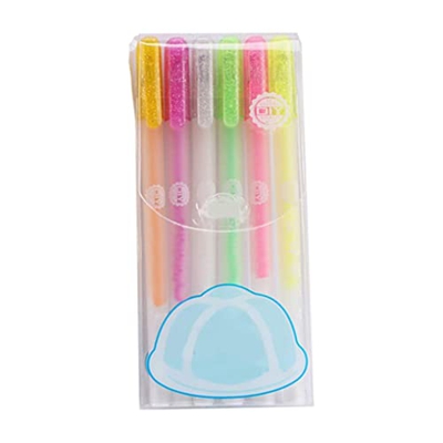 Heall Pen de gelatina 3D DIY Colors Surting Highlighters Gel Pen Fluorescent Pen con 1 mm Point 6pcs Gel Pen Pen, lápices y Suministros de Escritura