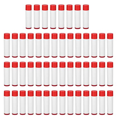 Dekaim Tubos de lápiz Labial vacíos, 50 Piezas Kit de Tubo de bálsamo Labial vacío Tubo de lápiz Labial Giratorio Contenedor para Maquillaje cosmético