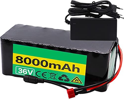 stdpcxz Scooter Eléctrico De 36V Bateria 36V 8AH Batería De Litio De Bicicleta Eléctrica 500W Baterías De Bicicleta Eléctrica con Cargador 42V + BMS 3