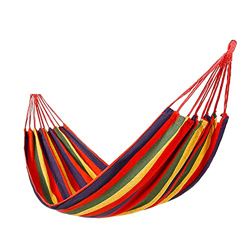 Hamaca Hamaca Individual para Acampar Tela de Lona Hamacas arcoíris para Patio Porche Jardín Patio Trasero Descanso al Aire Libre e Interior Recreació en oferta