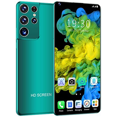 S21 Ultra Teléfono Móvil Libre, 24MP+48MP Cámara, 7.3" HD+ Screen Smartphone Libre, 4GB+64GB, Batería 6800mAh, Ten-Core, Android 10, Dual Sim 4G
