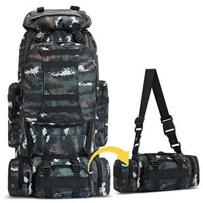 SPAHER 100L Mochila Táctica Militar Camuflaje Molle Assault Pack Mochilas de Marcha Ligero Impermeable Bolso de Viaje para Senderismo Acampada, Montañ