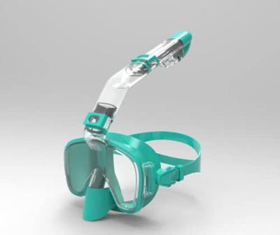 Artminzo 2 Paquetes de Máscara de Buceo para Niños, Gafas de Nariz, Gafas de Natación Subacuática, Gafas de Esnórquel para Niños y Jóvenes,Lightgreen-