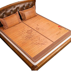 Alfombras para dormir de verano Colchoneta de cama de bambú colchón de refrigeración top tapón de tres piezas, alfombra lisa de bambú carbonizada for  precio