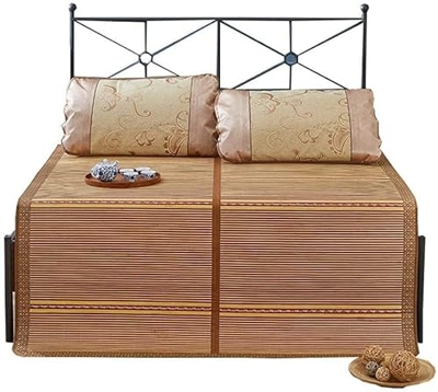 DYCIN Alfombras para Dormir de Verano Alfombra de Cama de Cama de bambú, colchón for Dormir de Verano, colchón Plegable de bambú de Doble Cara (sin Al
