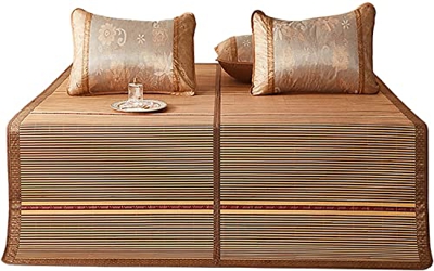 Alfombras para dormir de verano Mat de bambú de verano for dormir almohadilla de enfriamiento tradicional for dormir colchón plegable topper suave de 