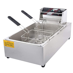 Freidora de Grasa Profunda de Acero Inoxidable de 3200W y 20 litros con asa de Cesta, Control de termostato Ajustable, Comercial para el hogar precio